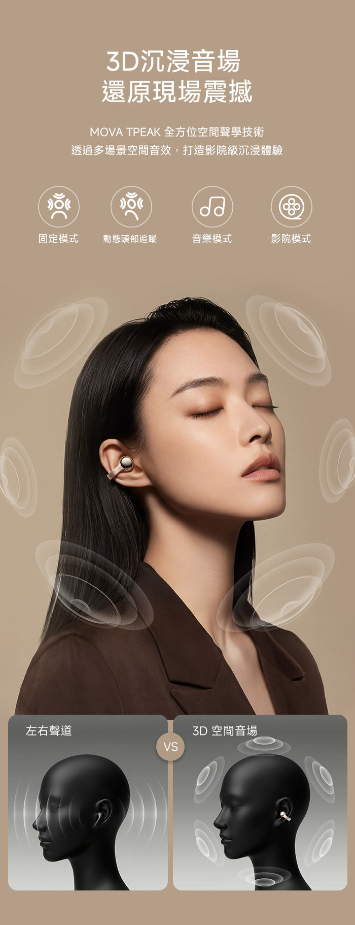 MOVA CLIP PRO 雲感耳夾 AI 翻譯耳機 MOVA-TW