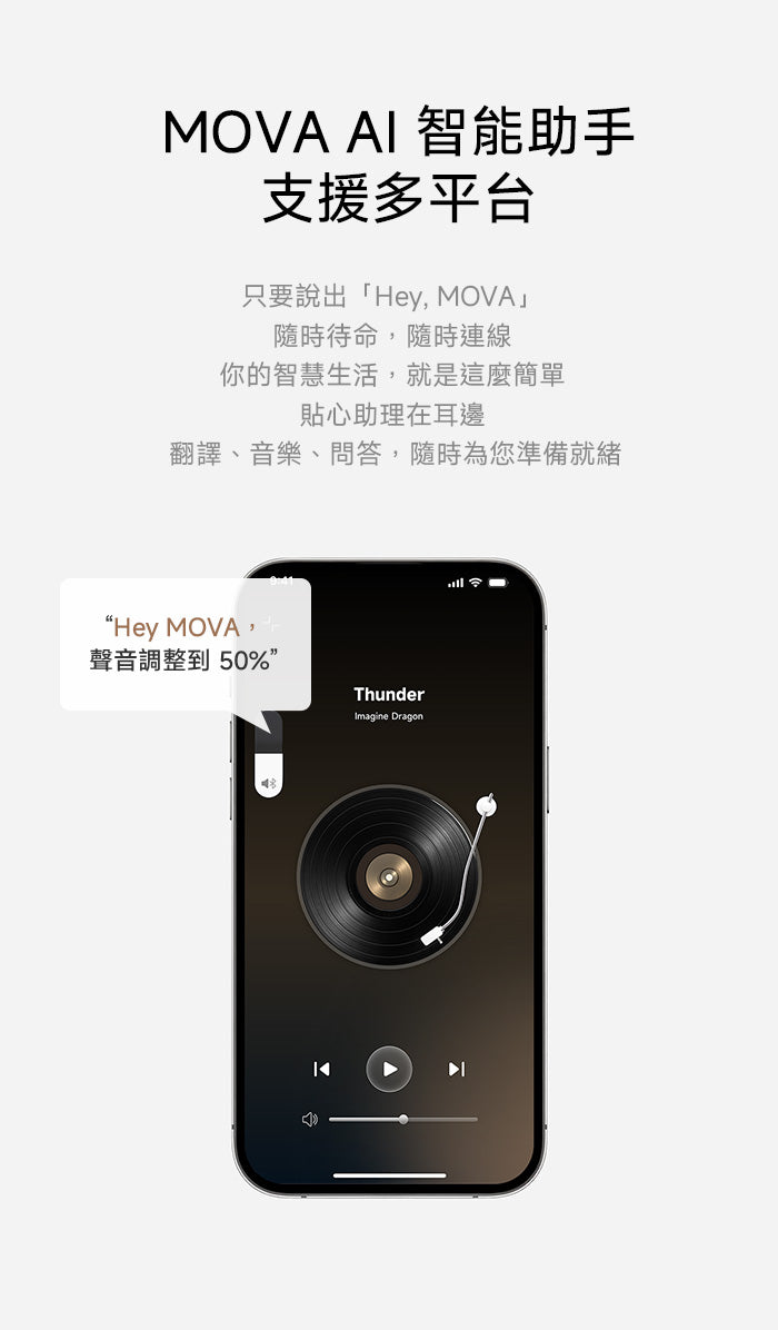 MOVA CLIP PRO 雲感耳夾 AI 翻譯耳機 MOVA-TW