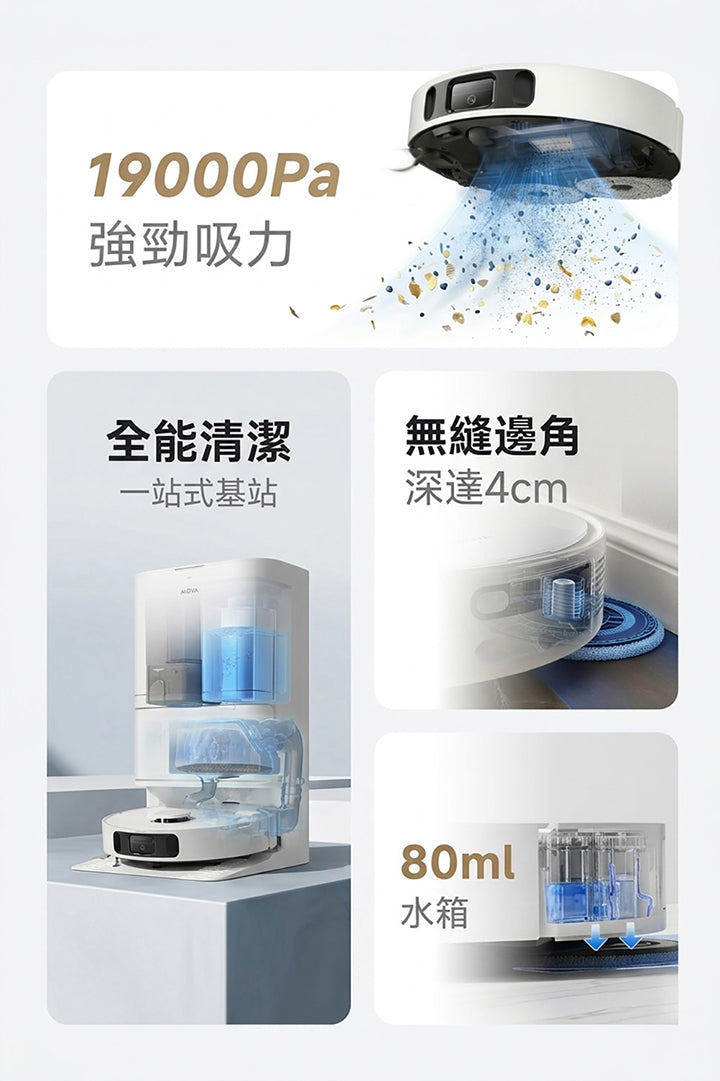 MOVA E40 Ultra 自動集塵掃拖機器人
