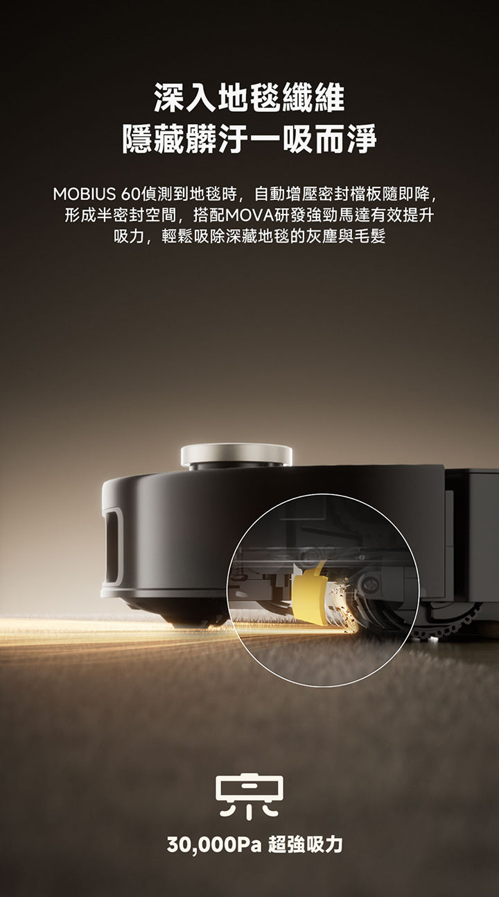 Mobius 60 AI雙機械臂智換拖布掃拖機器人 MOVA-TW