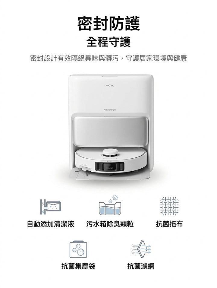 MOVA P50 Pro Ultra 雙機械臂防纏掃地機