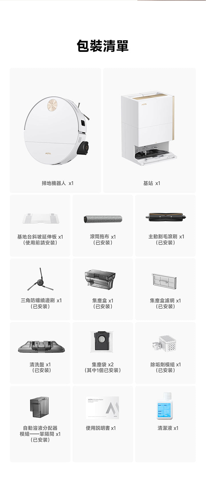 MOVA S70 Ultra Roller 極薄滾筒掃拖機器人-旗艦版 MOVA-TW