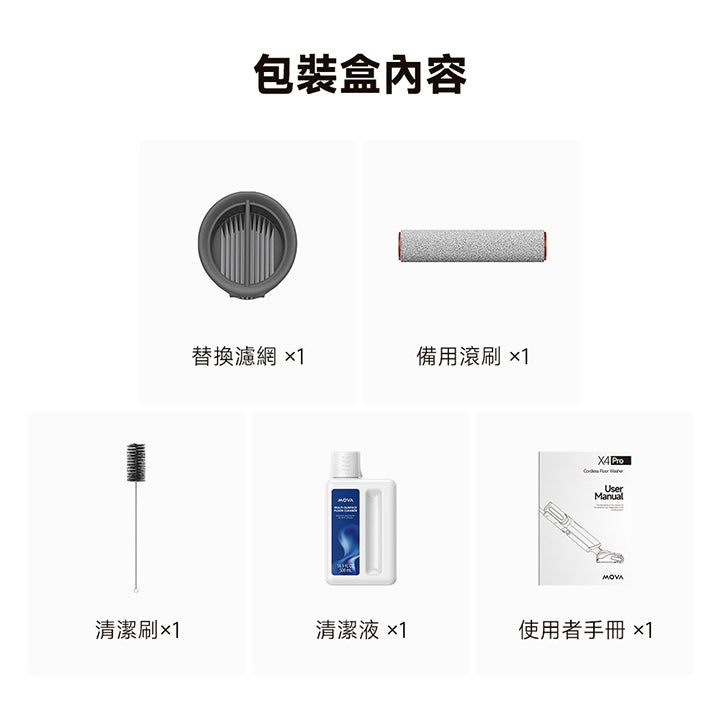 MOVA X4 Pro 熱水噴洗旗艦洗地機 MOVA-TW